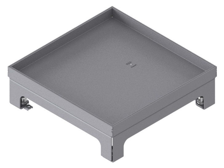 Produktbild UBD 215 209  -  Unterflur-Bodendose UBD 210 small inkl. Blinddeckel mit Kante, geschlossen, und 15mm Vertiefung